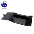 Printed Foldable Rigid Matte Black Packaging Cardboard Box